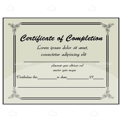 Certificate of Completion Background